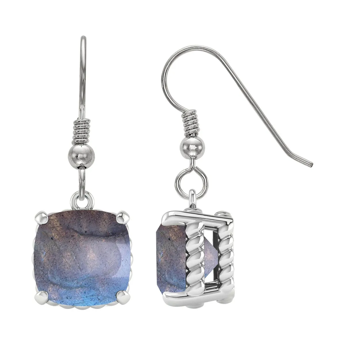 Sterling Silver 11.70ct Natural Blue Labradorite Dangle Earrings sold by Zulily