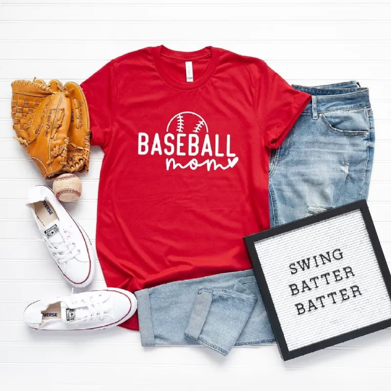Baseball Mom Ball Short Sleeve Crewnneck Tee sold by Zulily