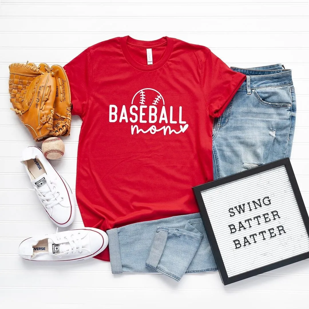 Baseball Mom Ball Short Sleeve Crewnneck Tee sold by Zulily