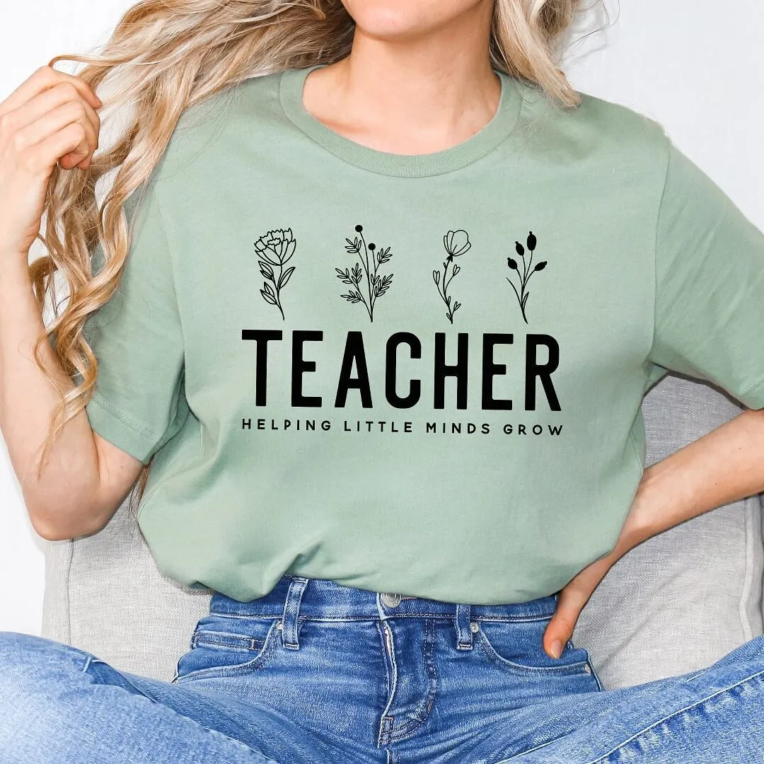 Helping Little Minds Grow Short Sleeve Crewnneck Tee sold by Zulily product image thumbnail 3