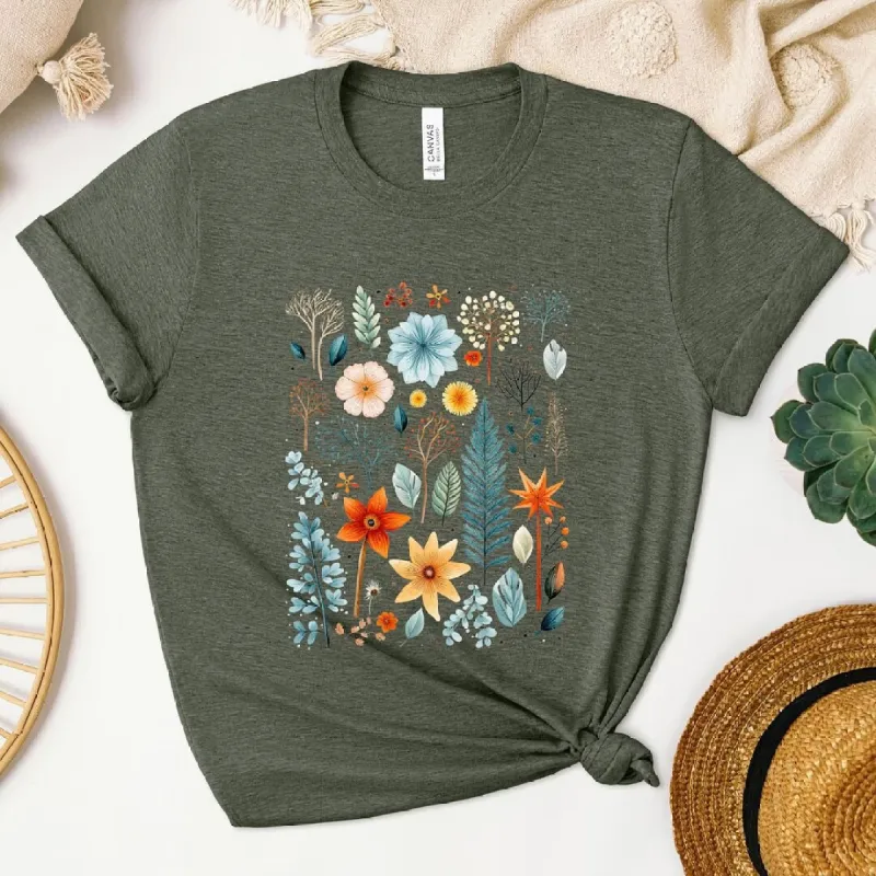 Winter Leaves Short Sleeve Crewnneck Tee sold by Zulily