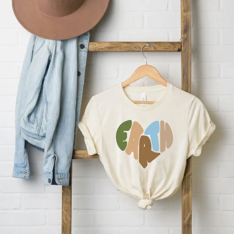 Earth Heart Short Sleeve Crewnneck Tee sold by Zulily