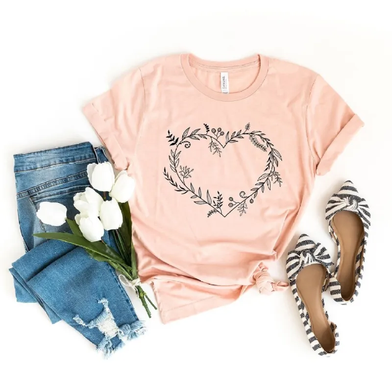 Floral Heart Short Sleeve Tee sold by Zulily