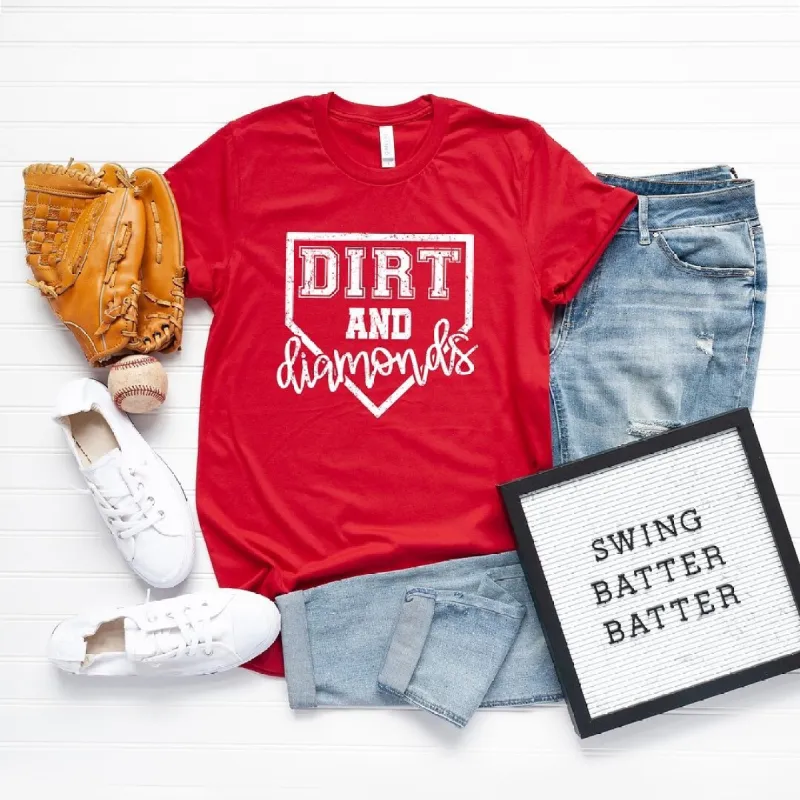 Dirt and Diamonds Short Sleeve Crewnneck Tee sold by Zulily