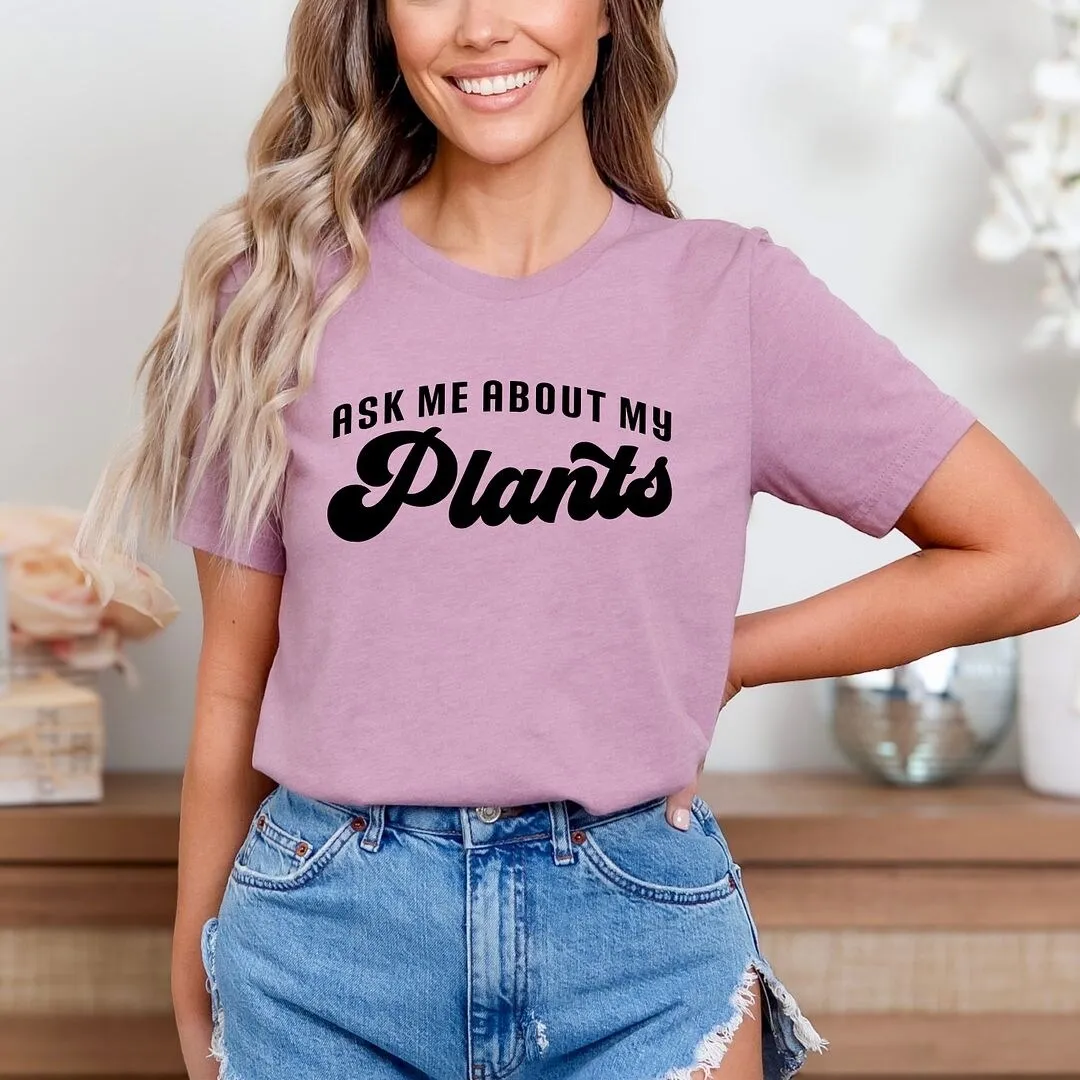 Ask Me About My Plants Short Sleeve Tee sold by Zulily product image thumbnail 3