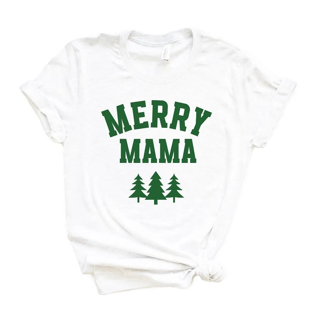 Merry Mama Pine Tree Short Sleeve Crewnneck Tee sold by Zulily product image thumbnail 2