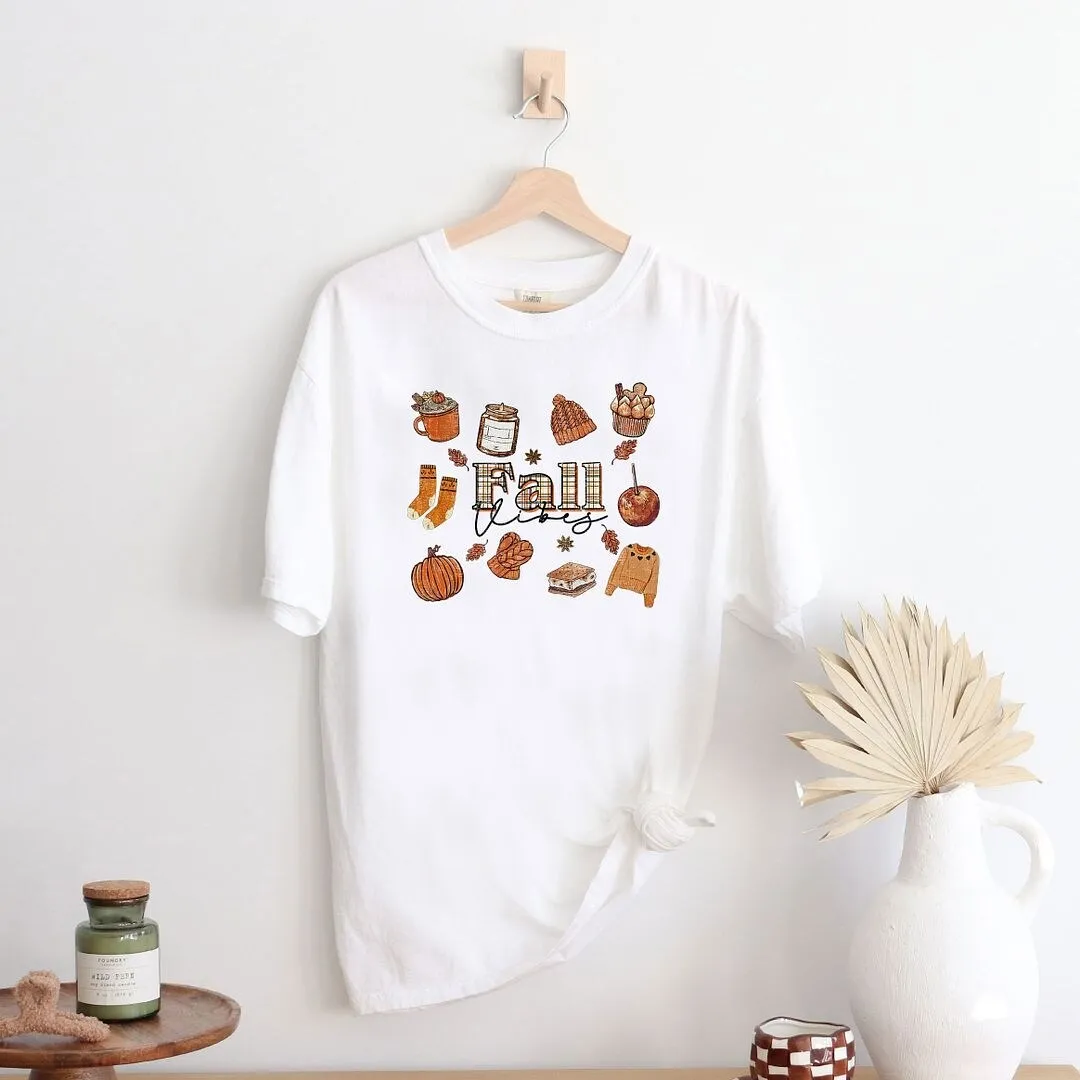 Plaid Fall Vibes Collage Garment Dyed Tee sold by Zulily