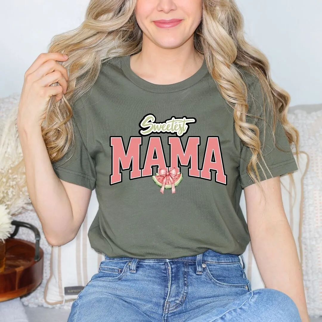 Coquette Sweetest Mama Watermelon Short Sleeve Crewnneck Tee sold by Zulily product image thumbnail 3