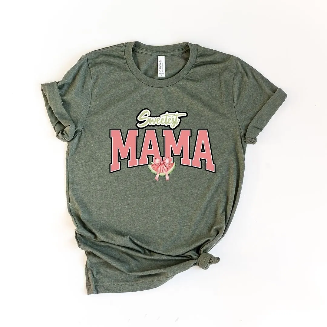 Coquette Sweetest Mama Watermelon Short Sleeve Crewnneck Tee sold by Zulily product image thumbnail 2