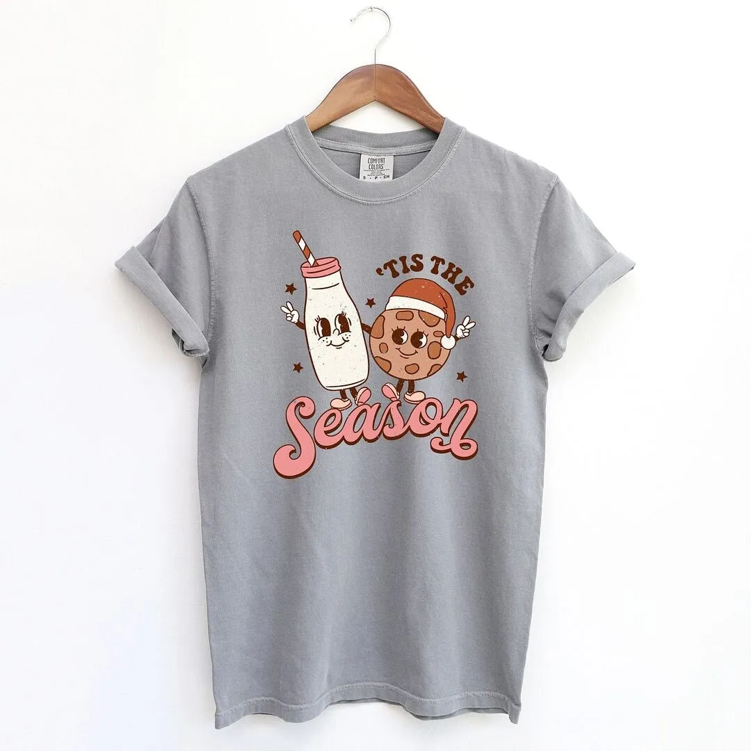 Tis the Season Milk and Cookie Garment Dyed Tee sold by Zulily product image thumbnail 2