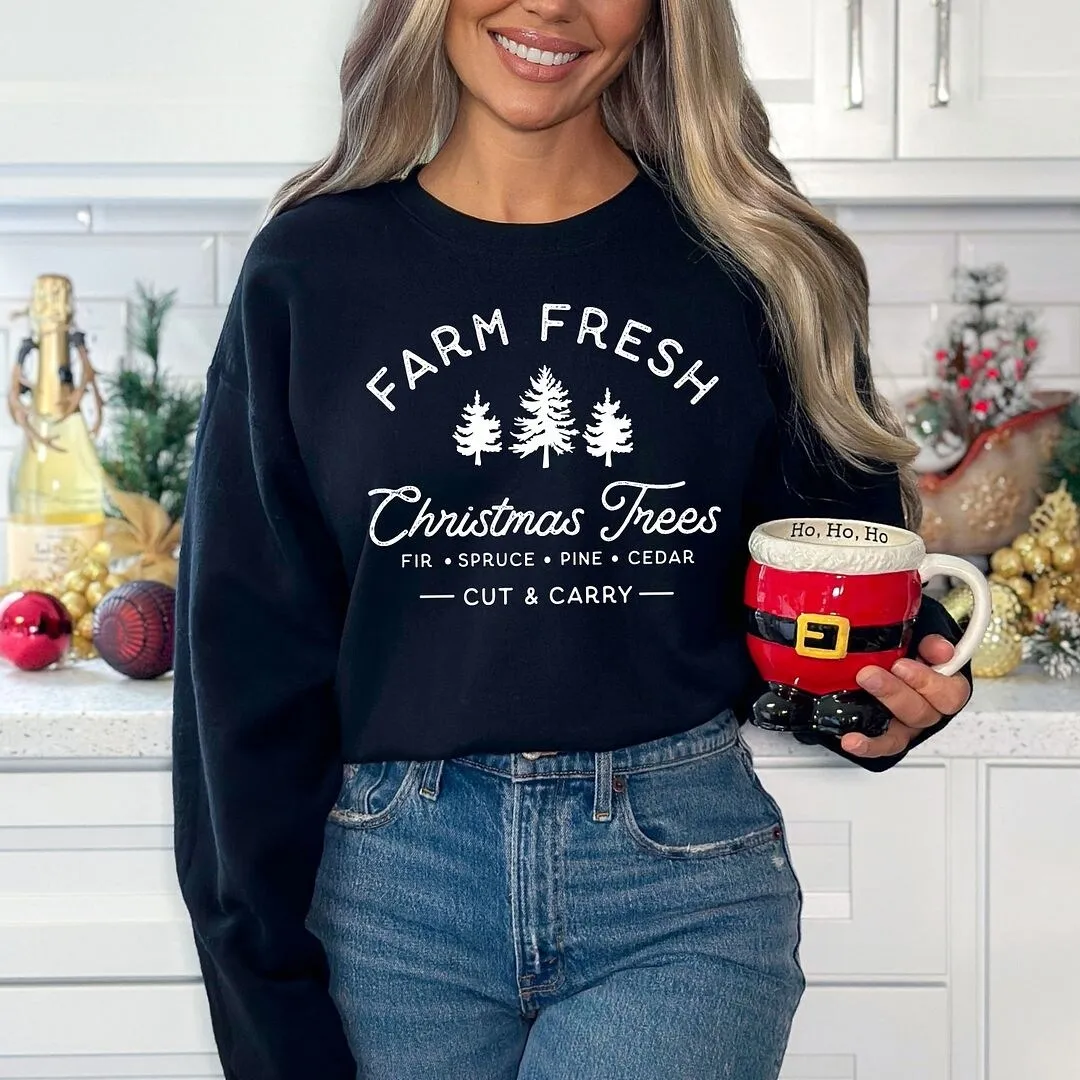 Farm Fresh Christmas Trees Graphic Sweatshirt sold by Zulily product image thumbnail 3
