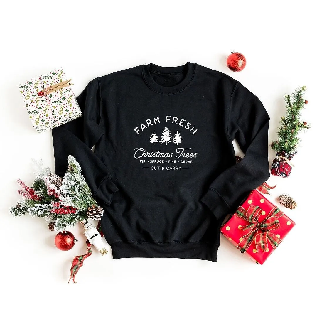 Farm Fresh Christmas Trees Graphic Sweatshirt sold by Zulily