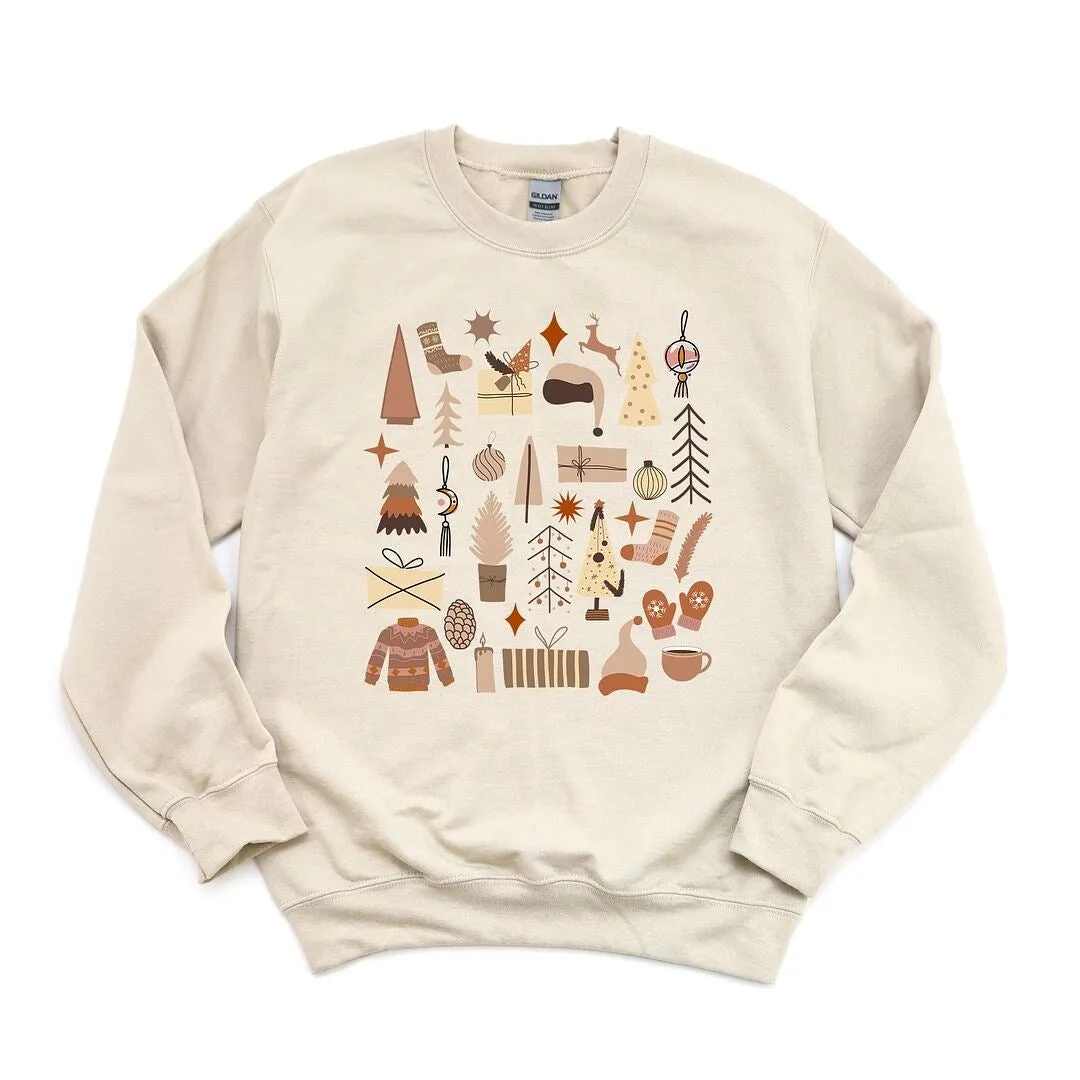 Boho Neutral Christmas Chart Graphic Sweatshirt sold by Zulily product image thumbnail 2