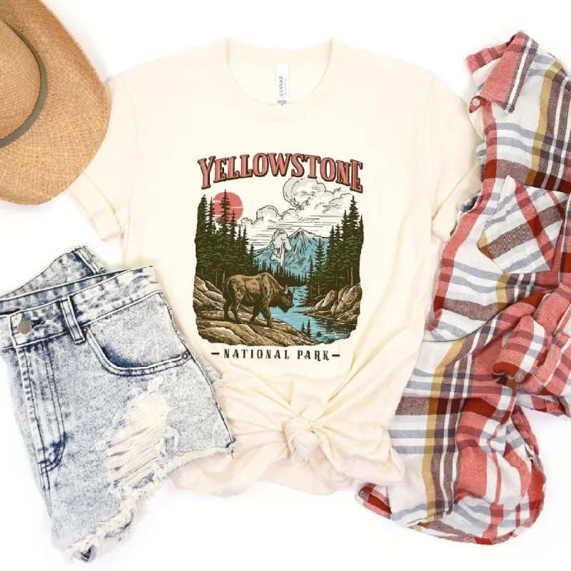 Yellowstone National Park Buffalo Short Sleeve Tee sold by Zulily