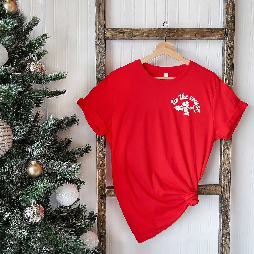 Tis The Season Holly Berries Mini Short Sleeve Crewnneck Tee sold by Zulily