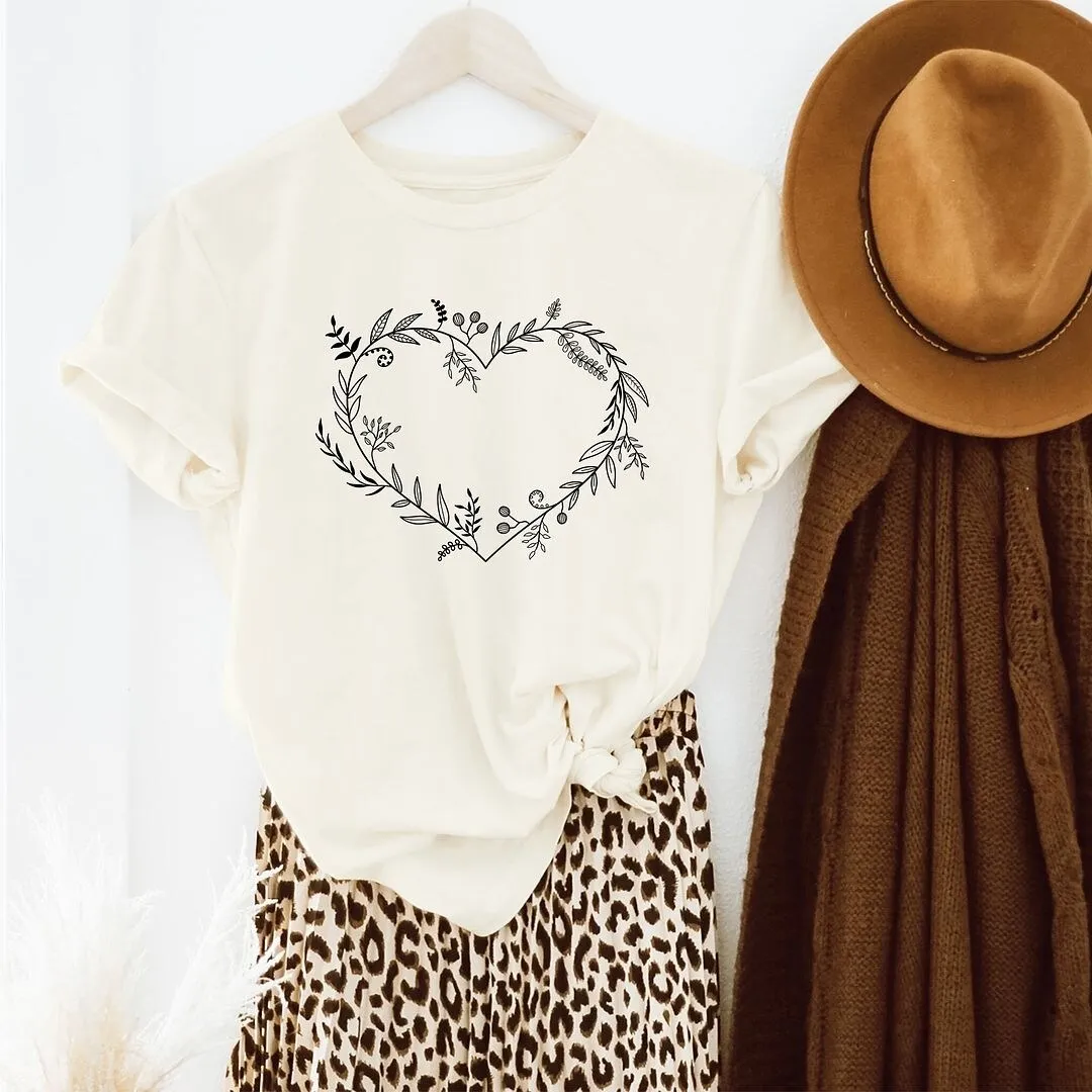 Floral Heart Short Sleeve Tee sold by Zulily