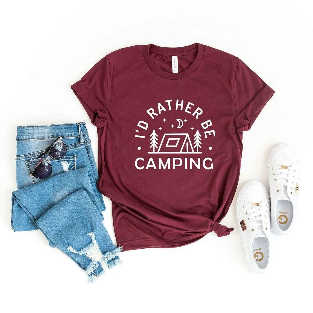 I'd Rather Be Camping Tent Short Sleeve Tee sold by Zulily product image thumbnail 3