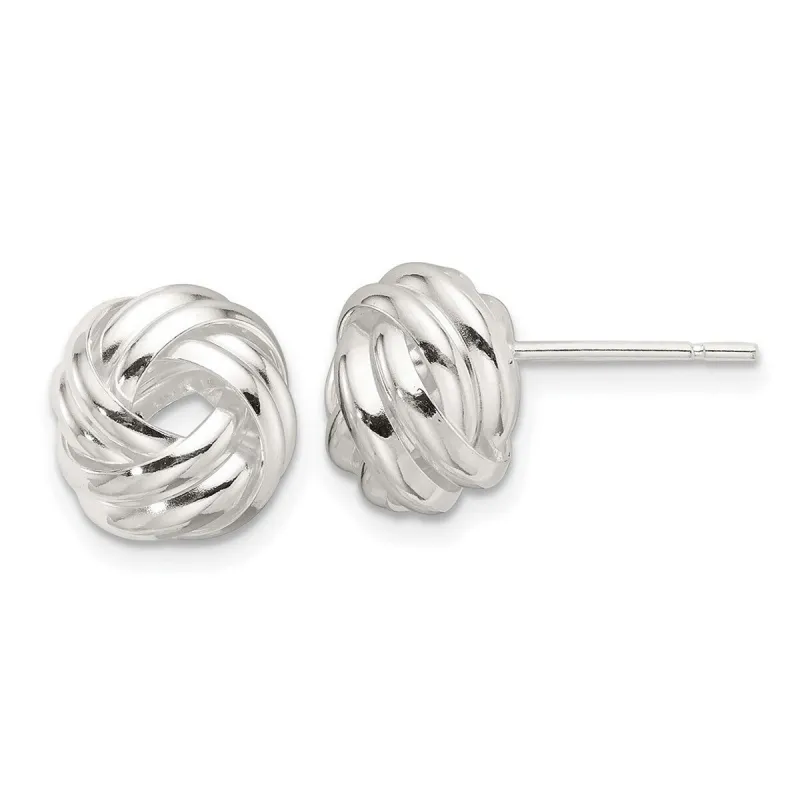 Curata 925 Sterling Silver Polished 10.4x10.4mm Love Knot Post Earrings sold by Zulily