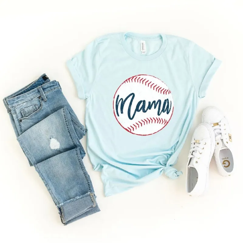 Mama Baseball Short Sleeve Crewnneck Tee sold by Zulily