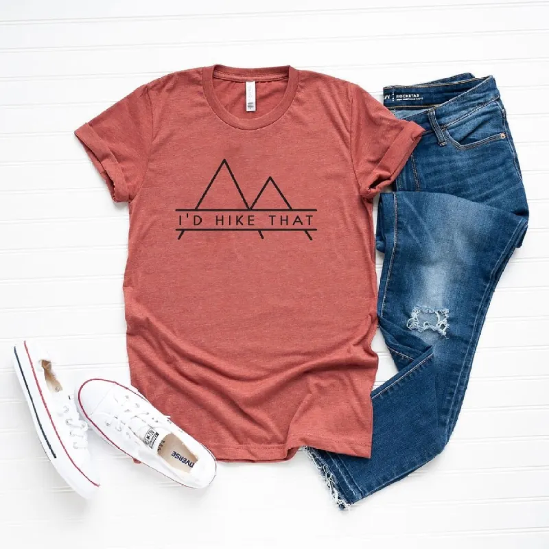 I'd Hike That Short Sleeve Tee sold by Zulily