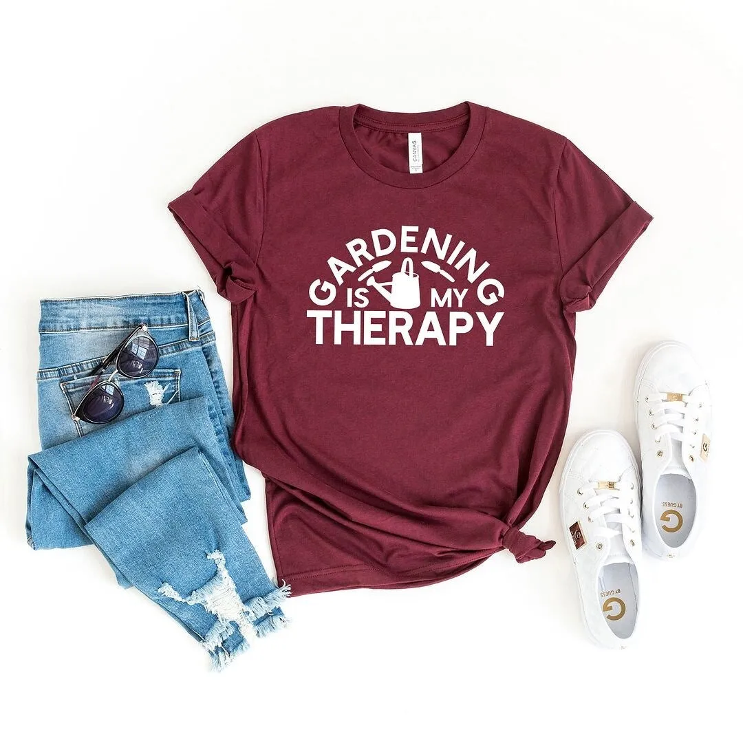 Gardening Is My Therapy Watering Can Short Sleeve Tee sold by Zulily
