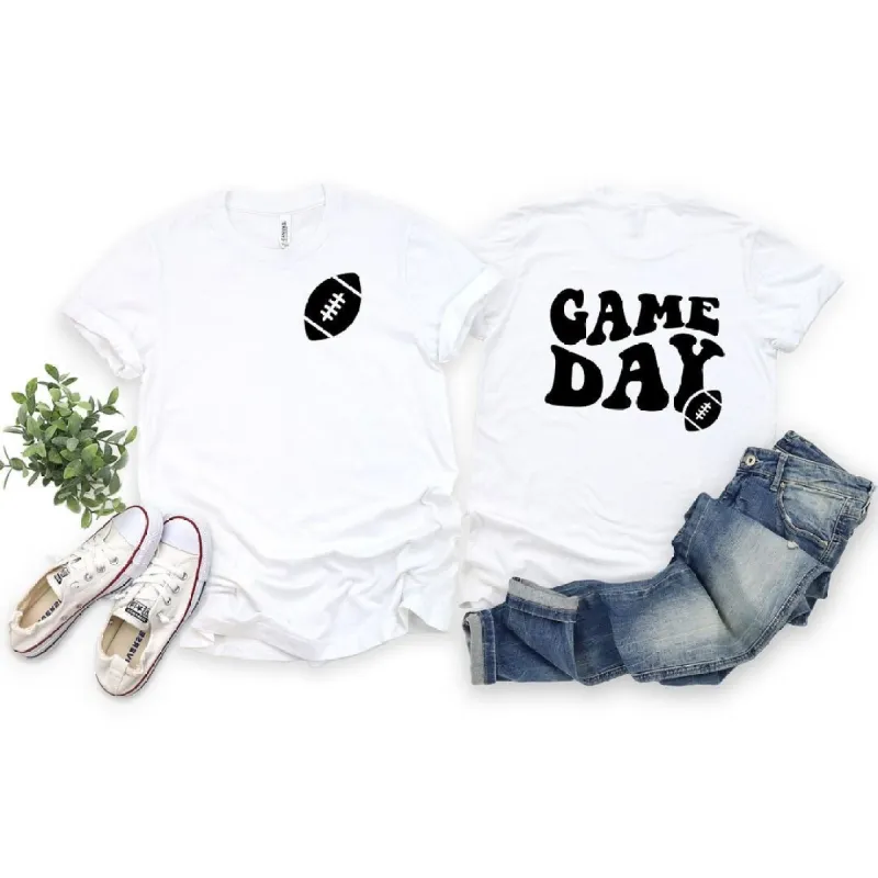 Game Day Football Front & Back Short Sleeve Tee sold by Zulily