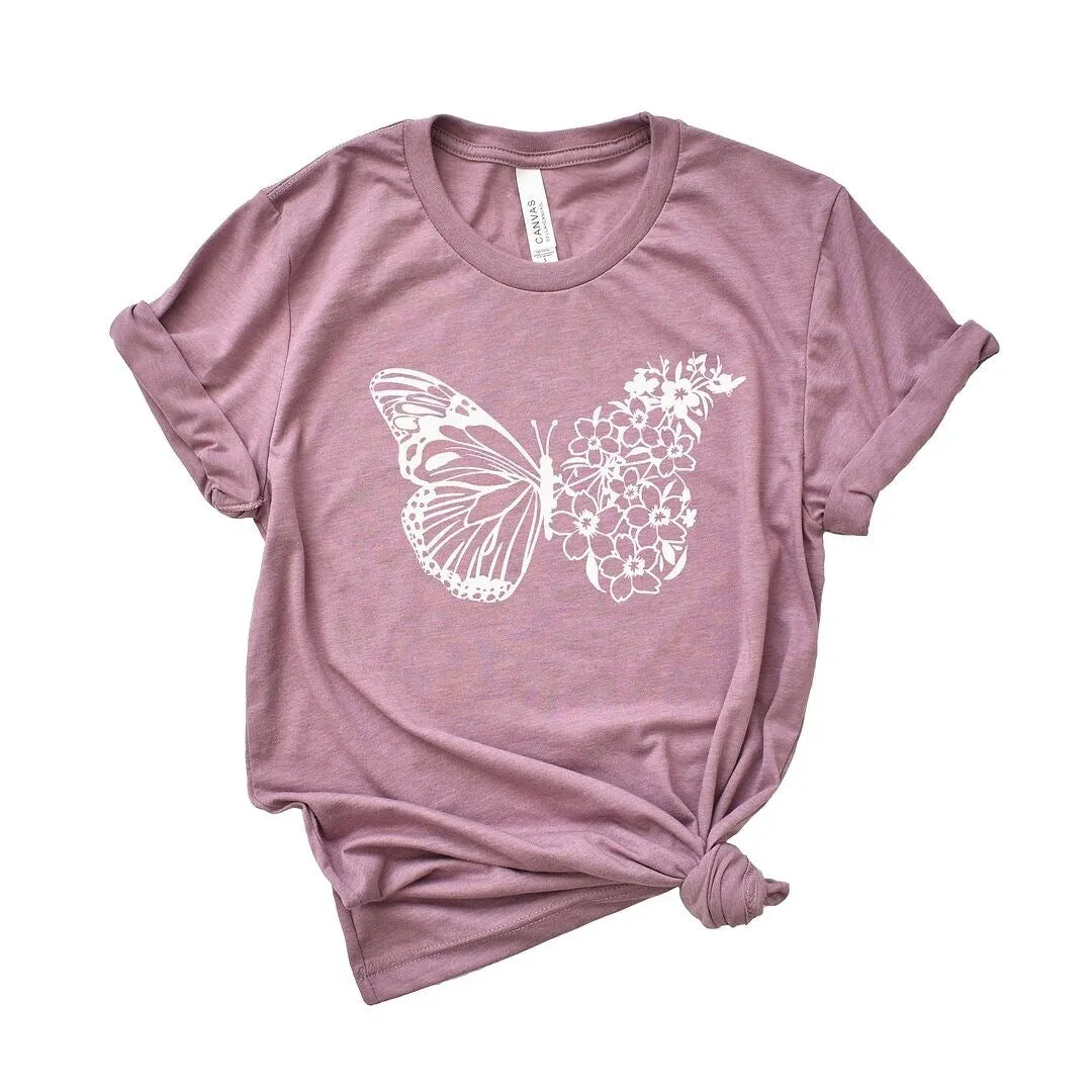 Butterfly and Flowers Short Sleeve Tee sold by Zulily product image thumbnail 2