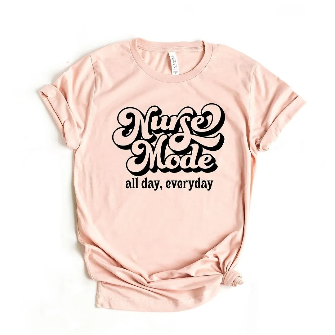 Nurse Mode Retro Short Sleeve Crewnneck Tee sold by Zulily product image thumbnail 2