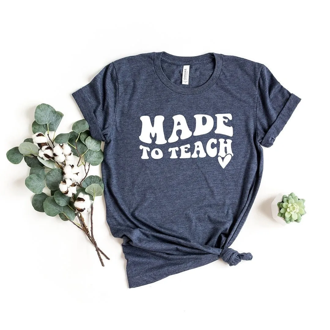 Made To Teach Wavy Heart Short Sleeve Tee sold by Zulily