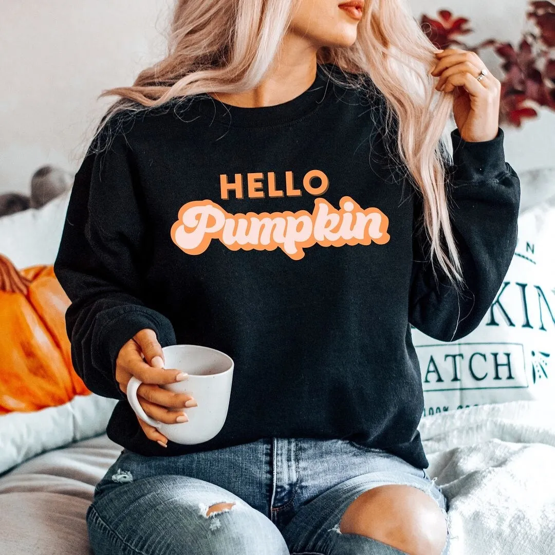 Retro Hello Pumpkin Graphic Sweatshirt sold by Zulily product image thumbnail 3