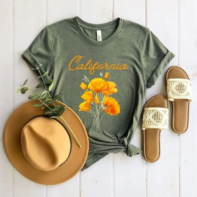 California Flower Colorful Short Sleeve Tee sold by Zulily