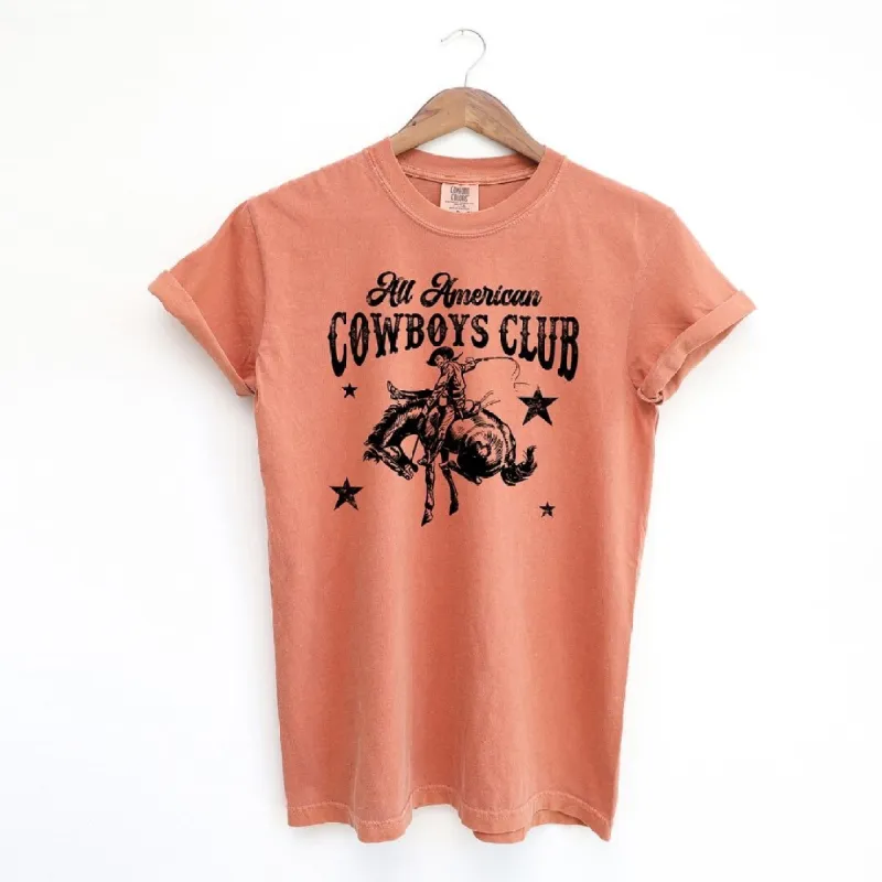 All American Cowboys Club Garment Dyed Tee sold by Zulily