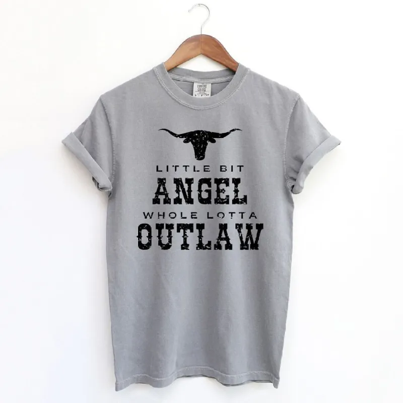 Little Bit Angel Horns Garment Dyed Tee sold by Zulily