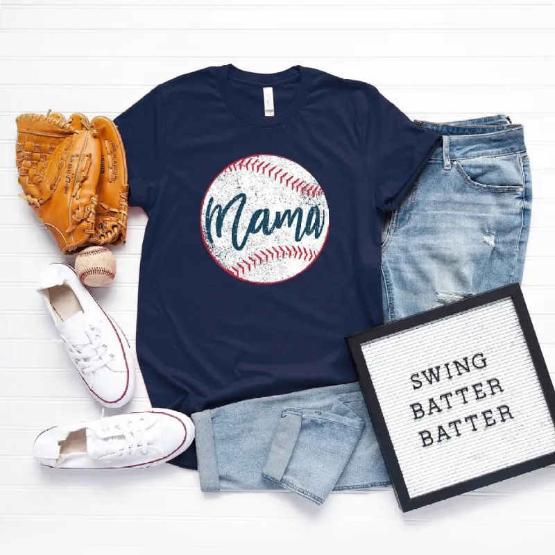 Mama Baseball Short Sleeve Crewnneck Tee sold by Zulily