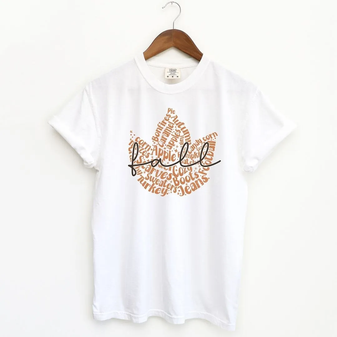Cursive Fall Leaf Garment Dyed Tee sold by Zulily product image thumbnail 2