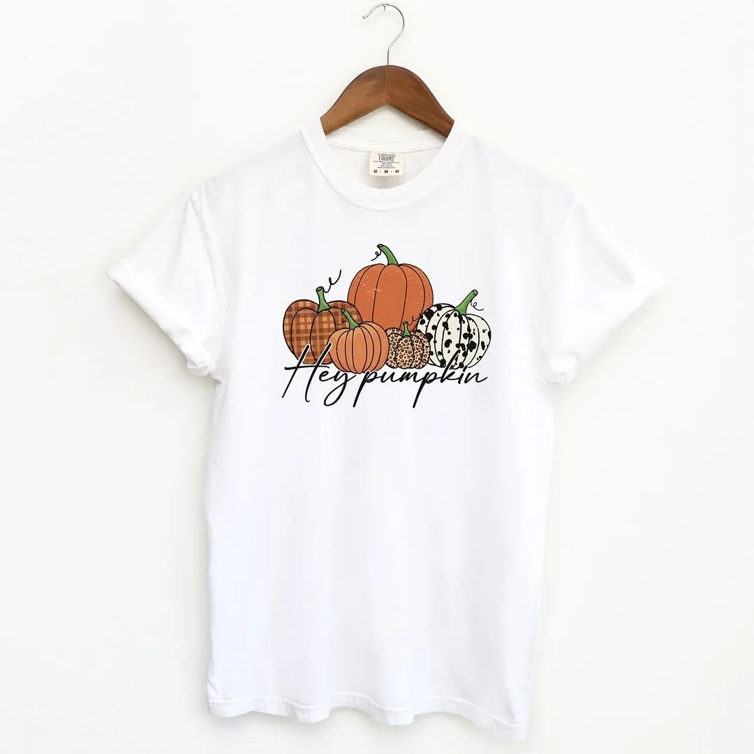 Hey Pumpkin Cursive Garment Dyed Tee sold by Zulily