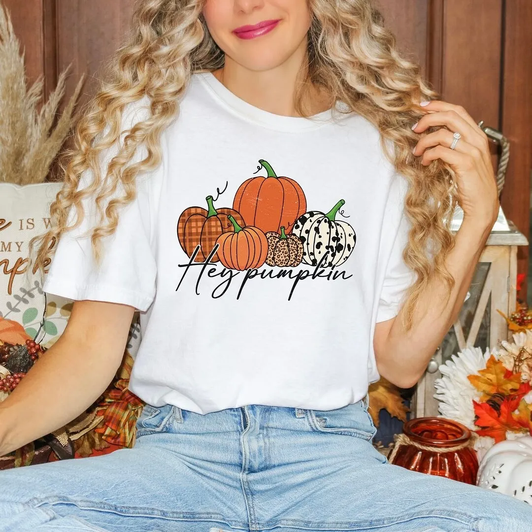 Hey Pumpkin Cursive Garment Dyed Tee sold by Zulily product image thumbnail 2