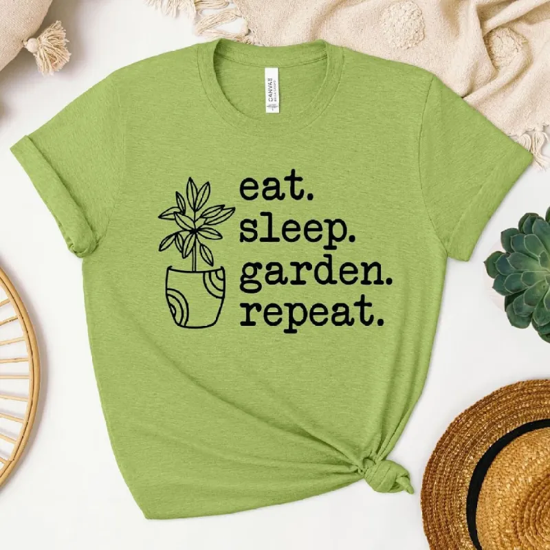 Eat Sleep Garden Repeat Short Sleeve Tee sold by Zulily