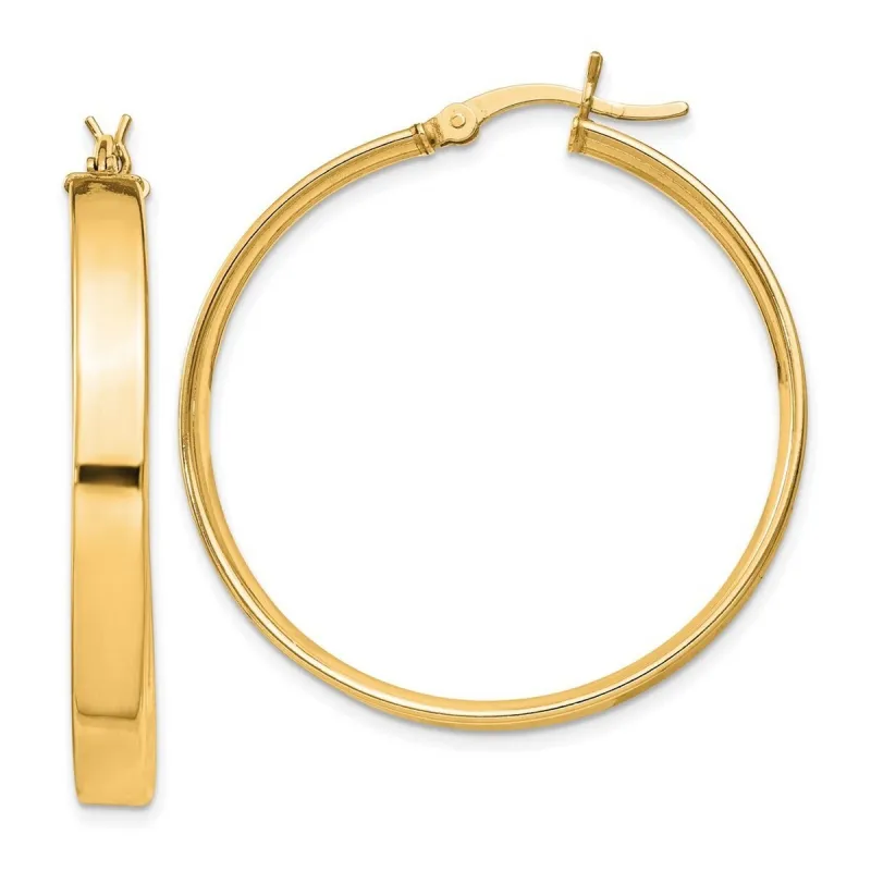 Curata 925 Sterling Silver Gold Plated 35x35mm Hoop Earrings sold by Zulily