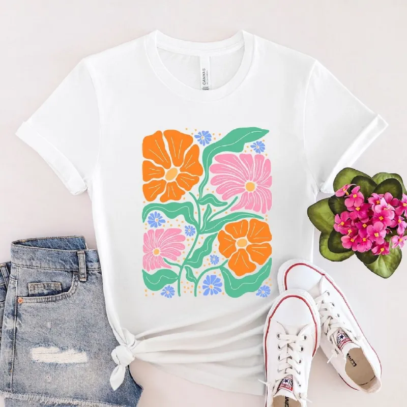 Boho Floral Collage Short Sleeve Tee sold by Zulily