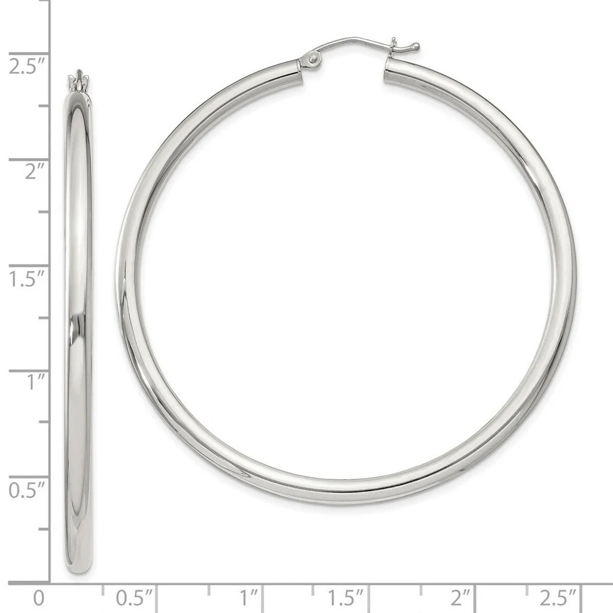 Curata 925 Sterling Silver 55x57mm Round Hoop Earrings sold by Zulily product image thumbnail 2