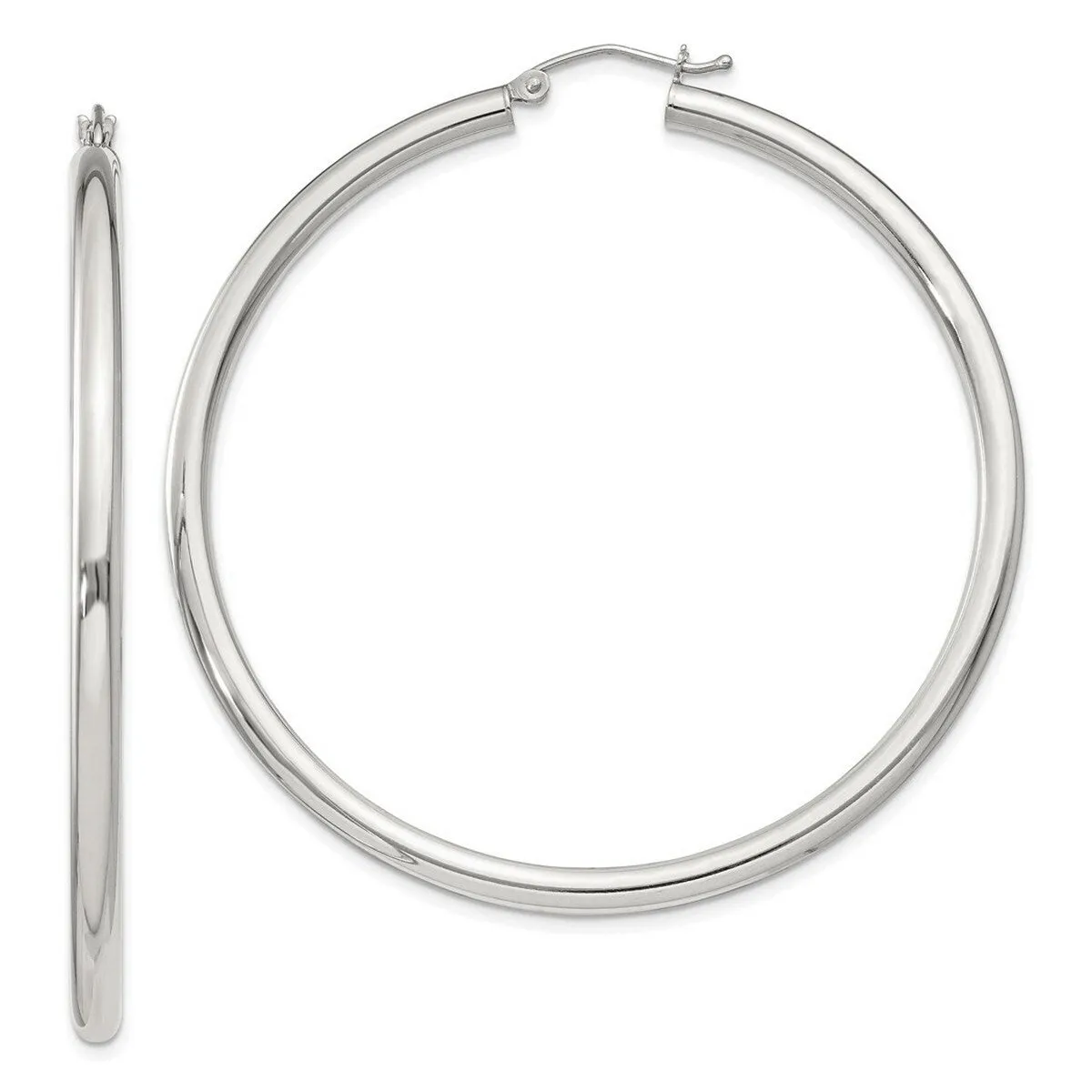 Curata 925 Sterling Silver 55x57mm Round Hoop Earrings sold by Zulily