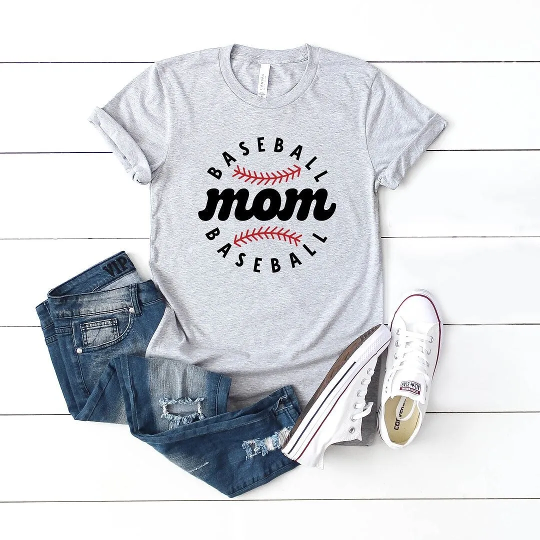Baseball Mom Baseball Short Sleeve Crewnneck Tee sold by Zulily