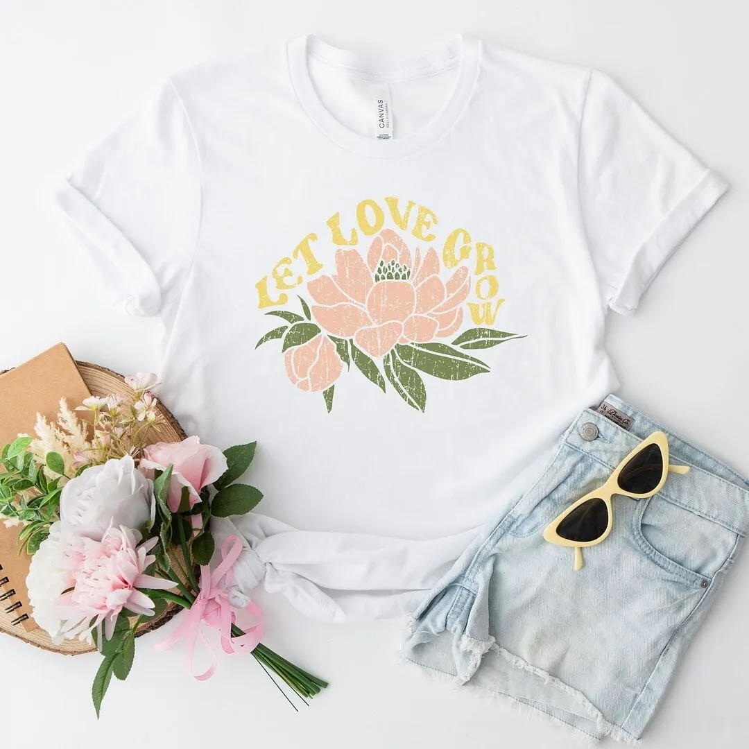 Let Love Grow Flower Short Sleeve Tee sold by Zulily