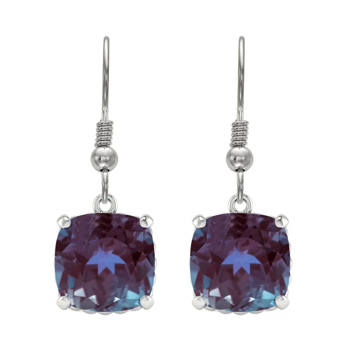 Sterling Silver 15.25ct Color Changing Alexandrite Dangling Earrings sold by Zulily product image thumbnail 2