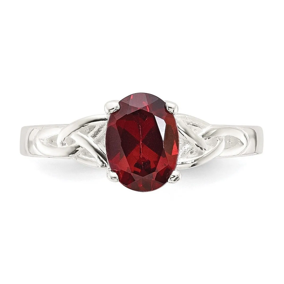 Curata 925 Sterling Silver 7x5mm Oval Garnet Ring sold by Zulily product image thumbnail 5