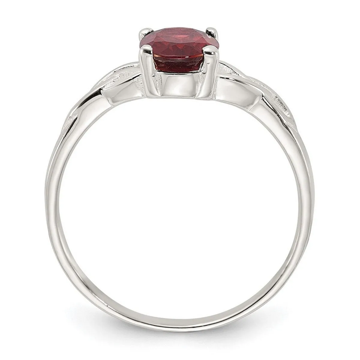 Curata 925 Sterling Silver 7x5mm Oval Garnet Ring sold by Zulily product image thumbnail 3