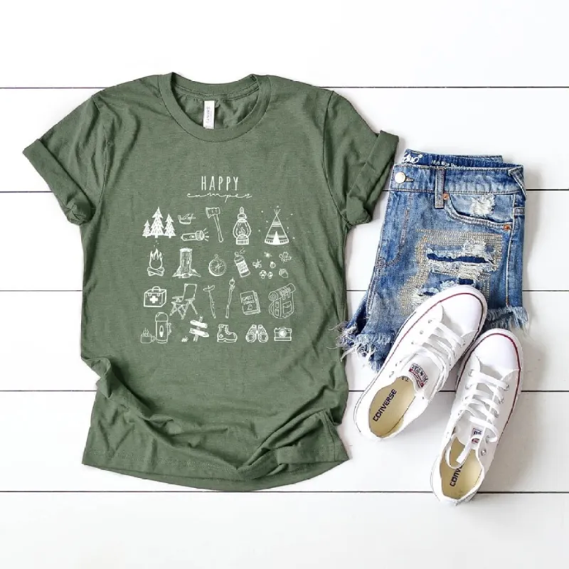 Happy Camper Collage Short Sleeve Tee sold by Zulily