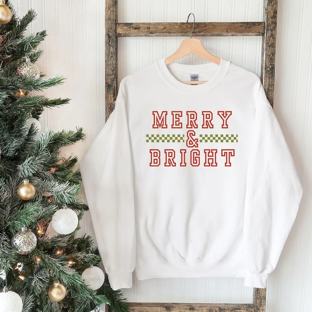 Merry And Bright Checkered Graphic Sweatshirt sold by Zulily