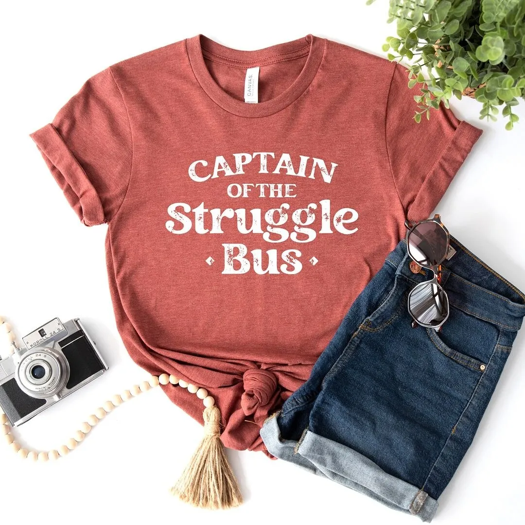 Captain Of The Struggle Bus Short Sleeve Crewnneck Tee sold by Zulily